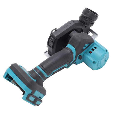 No Nonsense Professional Grade Compact Cordless Mini Circular Saw Featuring 3 Inch Razor Sharp Blade and integrated dust collection shroud.