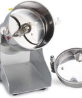 Pro Grade Electric Grain Grinder Mill For Home Kitchen Use Swing Type Spice Pulverizer with open lid and stainless steel design