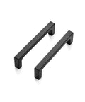 Knockout Matte Black Square Cabinet Handles With Hella Durable Solid Build And Zero Fuss Installation For Modern Kitchen And Bathroom Storage Upgrade Top Shelf 30 Pack Set, two square handles.