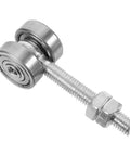 Close-up of Heavy Duty Double Bearing Sliding Door Roller That Glides Like Butter Rock Solid high load track wheel.
