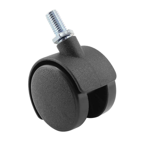 1.5 Inch Swivel Caster Wheels With Threaded Stem M8 X 13mm Nylon Wheel 360 Degree Rotation 40mm Diameter 100lb Load Capacity