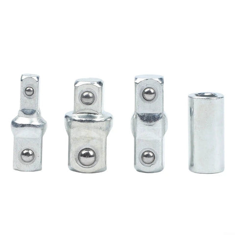 Four Piece Ratchet Wrench Socket Adapter Set With Chrome Vanadium Steel Construction Drive Converters And Reducers For Quarter Inch Three