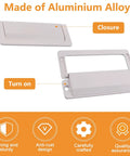 4 Pack Flush Ring Hidden Drawer Pull Handles for Cabinets and Closets, Aluminum Alloy, Cashmere Gray, Open and Closed View.