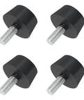 Heavy Duty Rubber Vibration Isolator Mounts 4Pcs Pack Conical Silent Blocks For Air Compressors Motors And Engines M8 X 20mm Threads, black rubber design