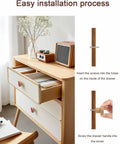 Easy installation guide for Slick 2 Pack Round Cabinet Knobs 1.4 Inch Solid Beech Wood Drawer Pulls with screws and step-by-step process.