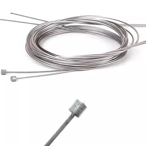 Coiled galvanized cable from 4 Pack Bike Shifter Cable Set For Snappy Gear Shifts, Durable Galvanized Cables, detail view