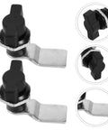 Close-up of Three Piece T Handle Lock Set For Tool Boxes And Cabinet Doors Weatherproof ABS And Metal Cam Latch