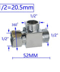Brass Half Inch Garden Hose Tee Connector 3 Way Water Splitter Adapter T Shape Pipe Fitting Pro Grade For Hoses Faucets And Sprinklers Durable Yard Hydration Gear 10 Pack Yellow Silver Finish, 1/2-inch dimensions
