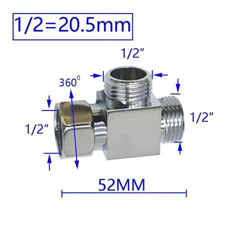 Brass One Half Inch Threaded Hose Connector Tee Joint Three Way Water Divider Pipe Fitting Adapter Set Of 10 Yellow Silver Plated Ideal For Garden Hoses Faucets Sprinklers And Irrigation Systems, 1/2 in brass tee