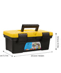 Heavy Duty Plastic Handheld Toolbox With Splashproof Compact Build, Rugged Electrician Storage Case, Solid Tool Kit Organizer for home and auto repairs.