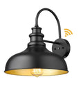 Dusk To Dawn Sensor Farmhouse Barn Light, No Fuss Auto On Off Outdoor Wall Lantern For Porch Patio Garage, Anti Rust Sconce