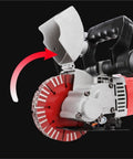 Close-up of Top Rated Heavy Duty Wall Chaser Machine for quick concrete grooving and dust slotting on masonry surfaces.