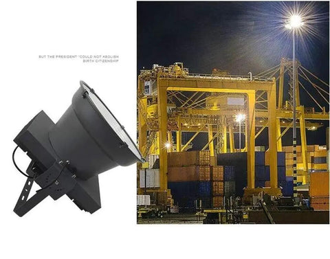 Heavy Duty Rechargeable LED Floodlight, Super Bright Portable Spotlight Made Of Solid Aluminum With Rock Solid IP66 Waterproof Design in industrial setting.