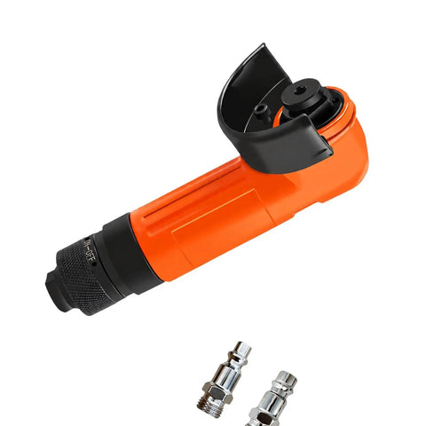 Workhorse Heavy Duty Handheld Angle Grinder Perfect For Wood Metal Cutting Rust Stripping And Quick Trim Work In Tight Corners With No Sweat Handling, featuring orange body and accessories.