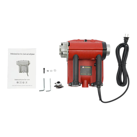 4580W Electric Wall Planing Machine Pure Copper Motor with accessories and manual for smooth surface preparation.