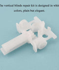 Workhorse Vertical Blind Repair Carrier With Stem 10 Pack White Replacement Parts For Window Blinds Heavy Duty Plastic Hardware
