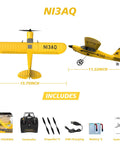 Noob Friendly RC Plane With XPILOT Stabilization System Prop Saver And One Key U Turn For Easy Flight 3 Channel in yellow