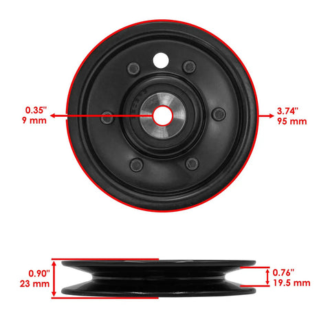 Durable Replacement Drive Pulley For Simplicity Mowers Fits 1690272 3008 5008 5010 5010 LTD with size dimensions.