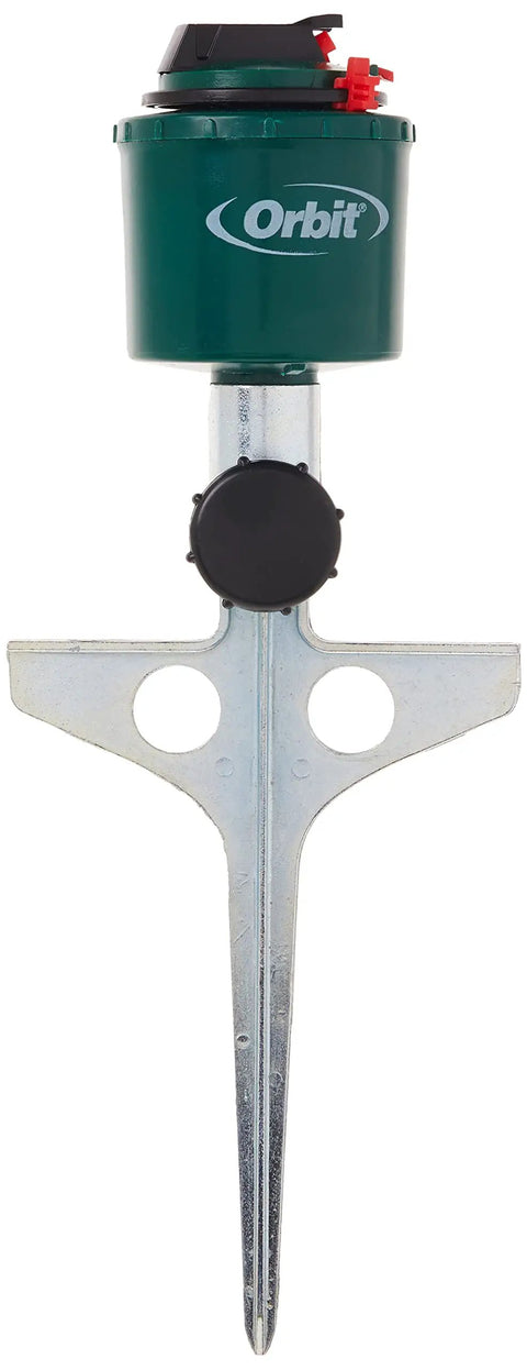 Compact Gear Drive Sprinkler With 80 Foot Coverage, Fully Adjustable Spray Pattern, Fingertip Collar Tabs For Partial To Full Circle