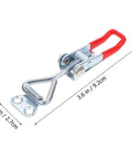 Eight Piece Adjustable Iron Toggle Latch Clamps With Quick Release For Boxes Doors And Cabinets Zinc Plated For Workholding And Tool Fixtures Easy Grip Tighten Or Loosen