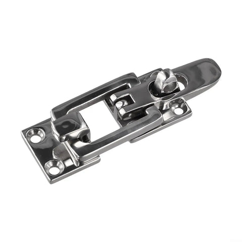 Marine Grade 316 Stainless Steel Square Boat Door Latch With Zero Rattle Design For Smooth Cruise Vibes And Heavy Duty Saltwater Guard Secure Cabin Lock Hardware Built To Take A Beating On Open Water - close-up view showing secure latch mechanism.
