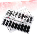 Miniature Machine Screw Set With 18 Sizes Flat Head Countersunk Carbon Steel Screws In Clear Storage Box for repair projects