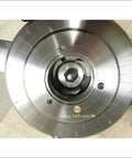 Top view of the JM120 Commercial Vertical Peanut Butter Grinder Mill In Stainless Steel showing grinding mechanism