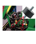 Heavy Duty Replacement Rubber Isolator Mount For John Deere Lawn Tractors Part M76270 image showing engine installation with isolator mounts.