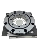 Top Shelf Heavy Duty Cross Roller Slewing Bearing RU85UUCC0 Rotary Ring, silver alloy, precision mechanism for robotic joints.