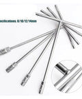 Complete 4 Piece Hex Socket Wrench Set Featuring Hella Durable Steel Allen Keys In 8 10 12 14 Mm Sizes With Badass Non Slip Handles for auto repair.
