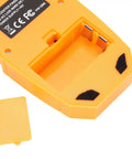 Close-up of the back of the FTVOGUE Wall Detector with LCD Display, Battery Powered Stud Finder, showing battery compartment.
