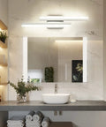 24 Inch Vanity Light Bar In Brushed Nickel Over Mirror LED Modern Bath Lighting Dimmable Fixture With Smooth 10 To 100 Percent Dimming