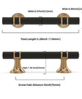 Top Shelf Black And Champagne Bronze Cabinet Handles 10 Pack Slick Drawer Pulls For Closets Kitchen Cupboards Wine Coolers Real Heavy Duty Aluminum Zinc Alloy Hardware dimensions displayed.