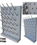 Wall Lab Drying Draining Rack With 27 Pegs Made From Food Grade PP grey design showcases optimal drying for lab glassware.