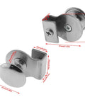 Stainless Steel Glass Door Pull Handles Set Of 2 For 5 To 8mm Glass Thickness 28mm Round Knobs Rust Resistant Scratch Resistant Ideal For Bathroom