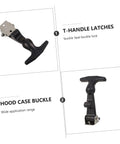 T Shape Rubber Lock Draw Latch Hasp For Engine Covers And Cabinets Flexible Hood Catch For Trucks Tool Boxes And Machinery Easy Install Latch Upgrade Kit
