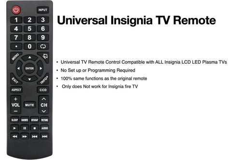 Universal Replacement Remote For Most TVs With Plug And Play Setup No Programming Required Just Drop In Fresh AAA Batteries