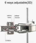 Rock Solid Folding Cabinet Hinge With Dead Silent Damping Slide Rail showcases adjustable 3D settings for precise alignment.