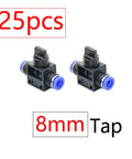 All-in-One Hose Adapters Kit With Quick Connect Fittings 25 And 50 Piece Sets Half Inch Three Quarter Inch Quarter Inch Connectors 25pcs 8mm tap