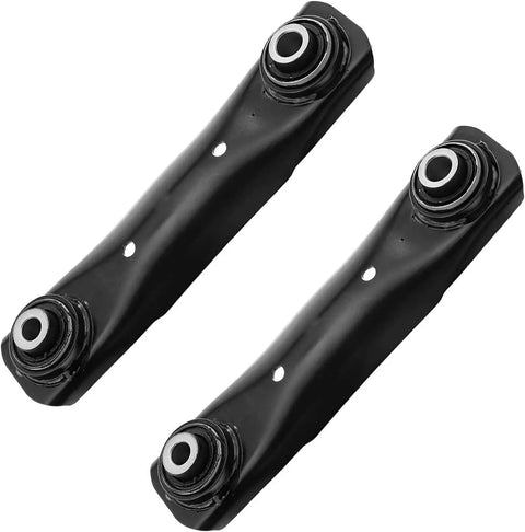 Top Shelf Rear Six Piece Control Arms Kit With Ball Joints And Bushings For Chevrolet Impala Malibu Buick Regal, black steel control arms.