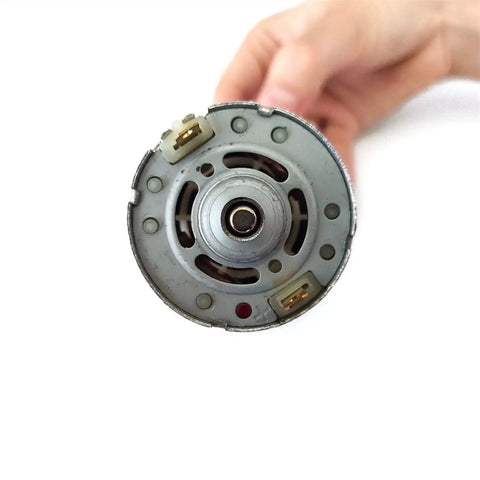 Heavy Duty 775 Dc Gear Motor Featuring Kickass Torque Up To 80Kg Cm 5 To 500 Rpm 12V 24V with metal casing and exposed rotor.