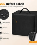K-Supreme Plus Coffee Maker Cover With Water And Dust Resistance in black 420D Oxford fabric, front view