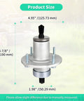 Heavy Duty Spindle Assembly For John Deere X300 X350 S240 Z225 Lawn Tractor Replace Am137483 Am136733, 4.95 inches, silver finish.