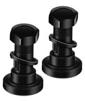 Rotary Cutter Bolt Kit With Washers And Lock Nuts For Mower Replacement, 2 Piece Heavy Duty Metal Construction in black
