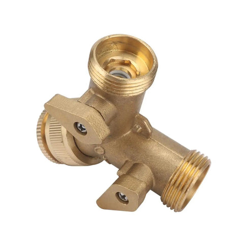 Premium Heavy Duty Brass Y Ball Valve Splitter Adapter 1/2 Female To 3/4 Male Thread Connector for faucet and garden hose