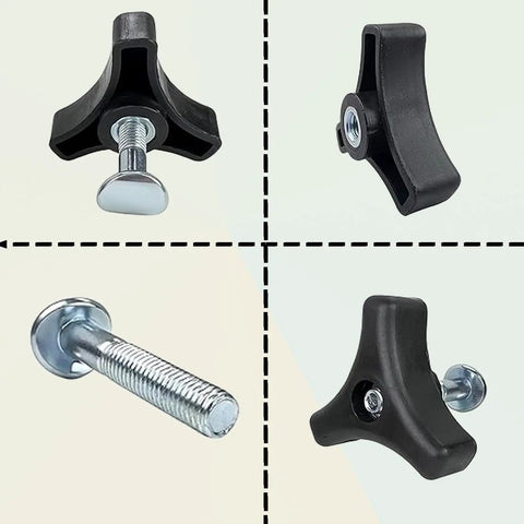 Honda Lawn Mower Handle Knob Replacement Kit With Wing Nut Bolts And Triangle Grip Screws Fits HRR216 HRX217KU HRS216