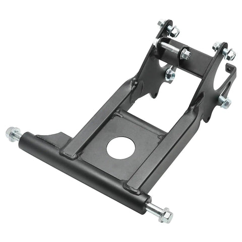 32 Inch Rear Axle Complete Assembly Kit With Swingarm Frame Bracket for GY6 ATVs and Go Karts, black metal component