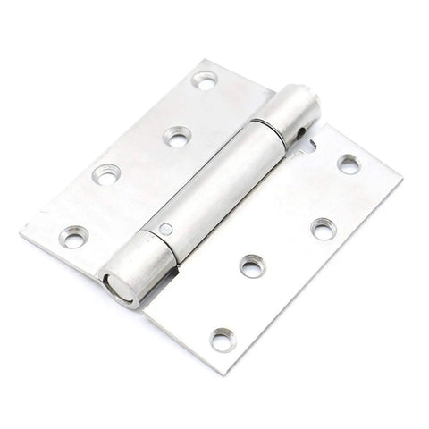 Badass Stainless Steel Double Spring Hinges 4 Inch with smooth auto close action, showing plate and hinge detail.