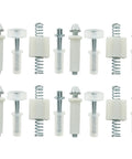Heavy Duty Bifold Door Hardware Kit Handles The Hustle By Delivering Top Bottom Steel Pivots Tough Guide Wheels And Spring Loaded Parts For Zero Hassle Closet Upgrade Projects Right Out The Box, featuring steel pivots, durable springs, and plastic components.