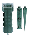 Gotta Have This Heavy Duty Outdoor Yard Stake Electrical Hub With Six Plug Points and steel stakes for garden setup